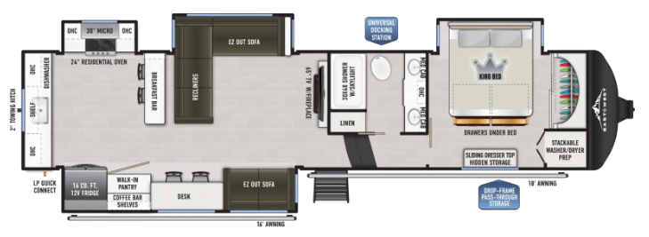 View 2027 East to West Ahara 382LK complete specs and manufacturer brochures