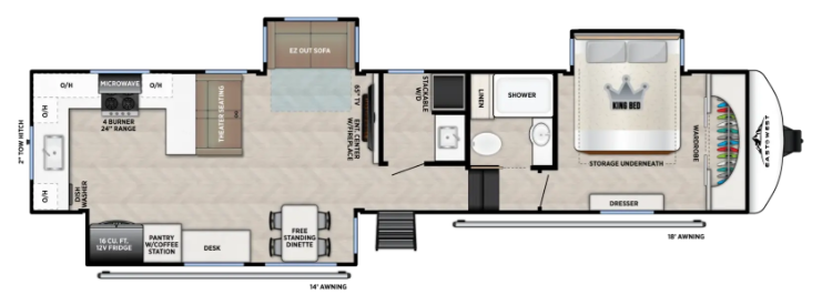 View 2027 East to West Blackthorn 3750LK complete specs and manufacturer brochures