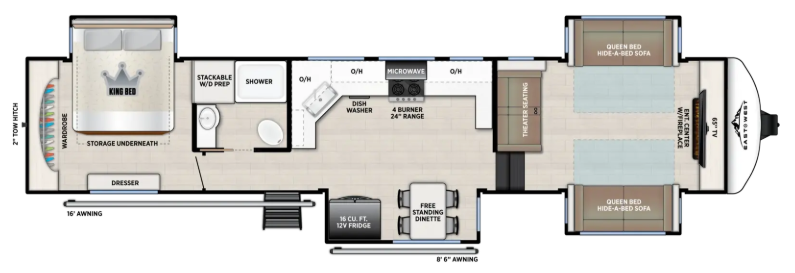 View 2027 East to West Tandara 390FL complete specs and manufacturer brochures