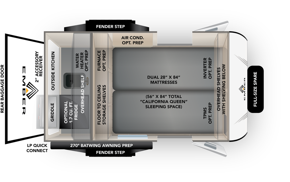 View 2027 Ember RV E-Series 12RK complete specs and manufacturer brochures