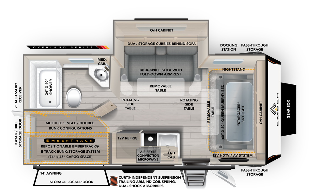 View 2027 Ember RV Overland 191MSL complete specs and manufacturer brochures