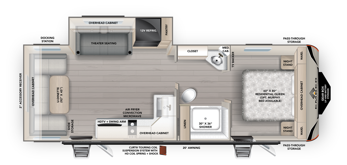 View 2027 Ember RV Touring Edition 2500RDL complete specs and manufacturer brochures