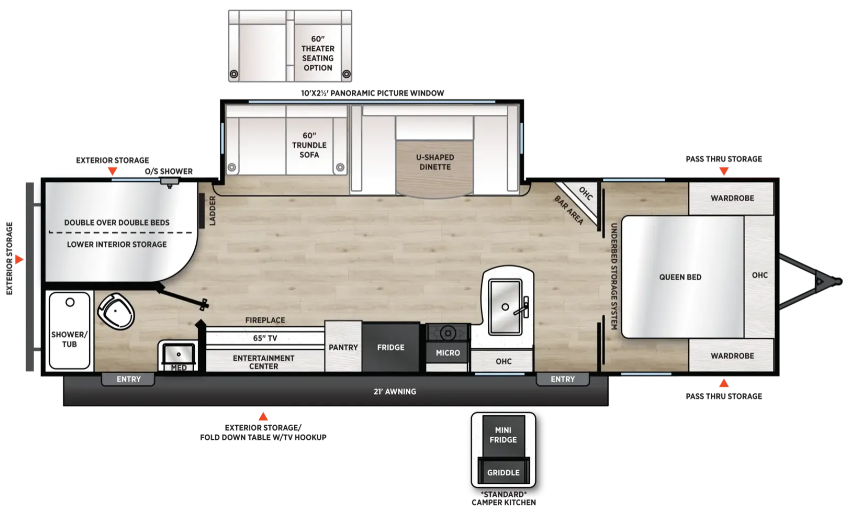 View 2027 Forest River Aurora 27DBH complete specs and manufacturer brochures