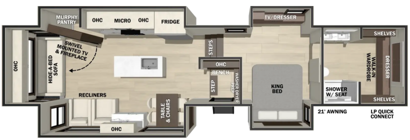 View 2027 Forest River Cedar Creek 383FB complete specs and manufacturer brochures