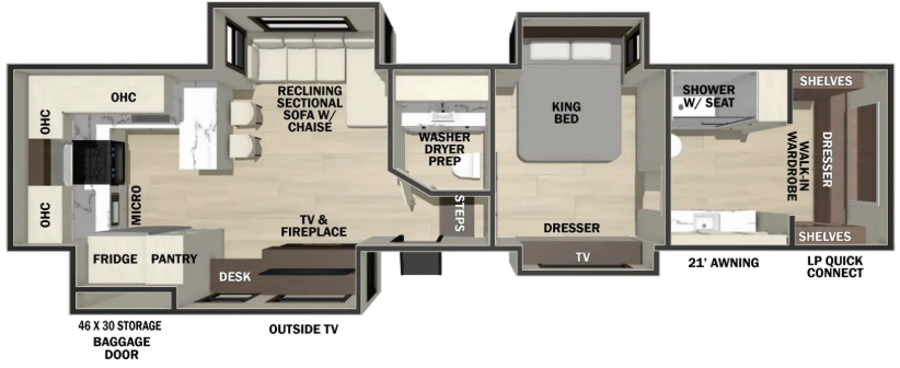 View 2027 Forest River Cedar Creek 385RK complete specs and manufacturer brochures