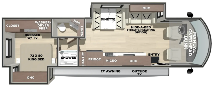 View 2027 Forest River Georgetown 3 Series GT3 32A3 complete specs and manufacturer brochures