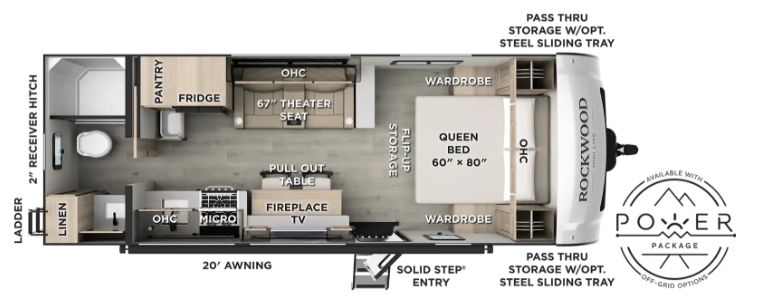 View 2027 Forest River Rockwood Mini Lite 2524FBT complete specs and manufacturer brochures