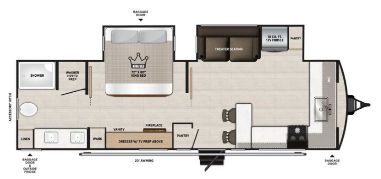 View 2027 Forest River Salem Hemisphere 261FKRB complete specs and manufacturer brochures