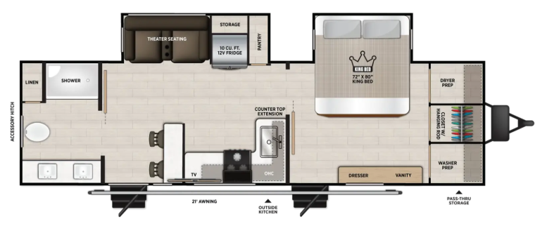 View 2027 Forest River Salem Hemisphere 265BSRB complete specs and manufacturer brochures