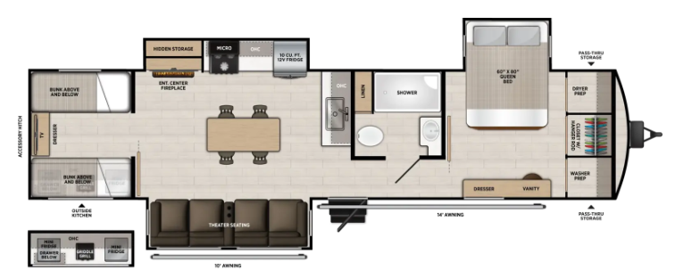 View 2027 Forest River Salem Hemisphere 301FAM complete specs and manufacturer brochures