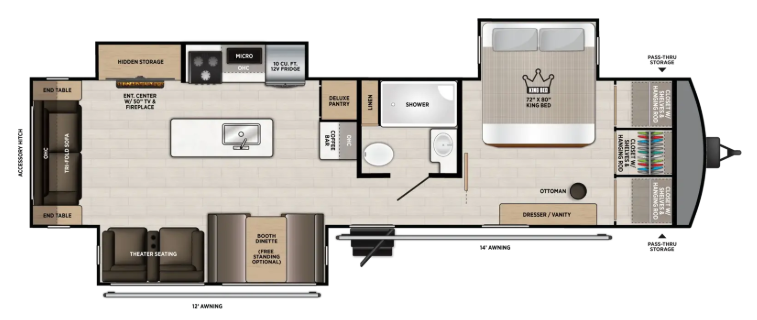 View 2027 Forest River Salem Hemisphere 308RL complete specs and manufacturer brochures