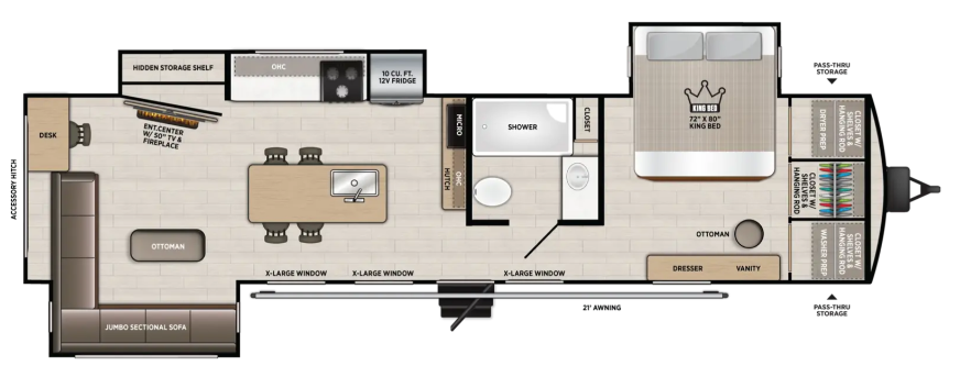 View 2027 Forest River Salem Hemisphere 323RLI complete specs and manufacturer brochures