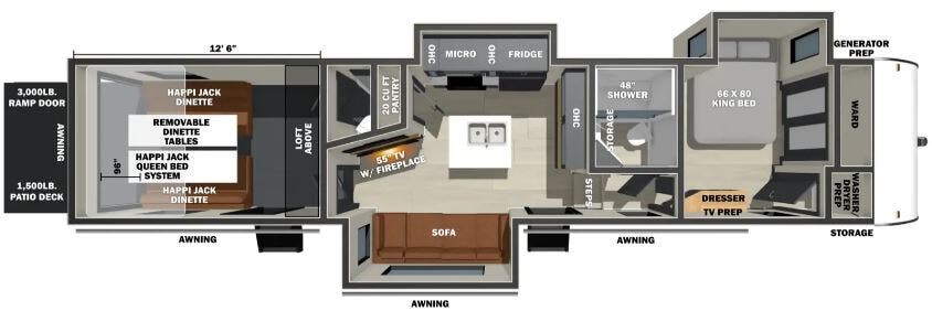 View 2027 Forest River Sandstorm 3513GX complete specs and manufacturer brochures