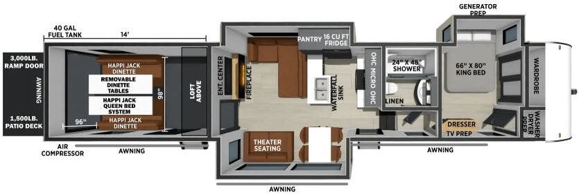 View 2027 Forest River Sandstorm 4114GX complete specs and manufacturer brochures