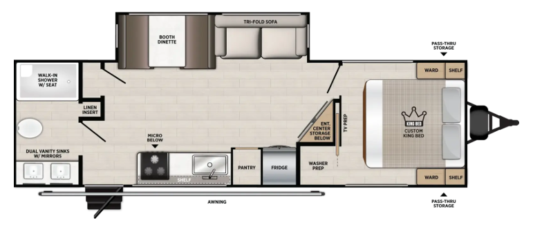 View 2027 Forest River Vibe 2600RB complete specs and manufacturer brochures
