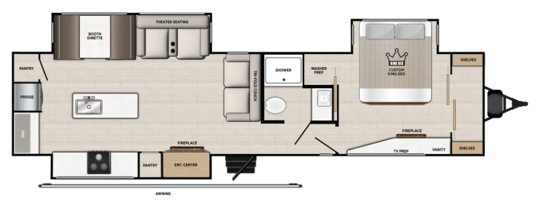 View 2027 Forest River Vibe 3400XL complete specs and manufacturer brochures