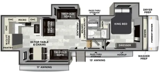 View 2027 Forest River Wildcat 33CHEF complete specs and manufacturer brochures
