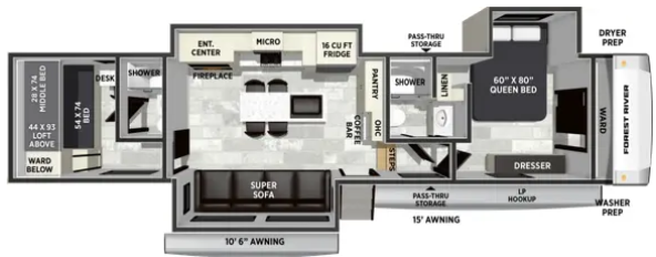 View 2027 Forest River Wildcat 35CRIB complete specs and manufacturer brochures