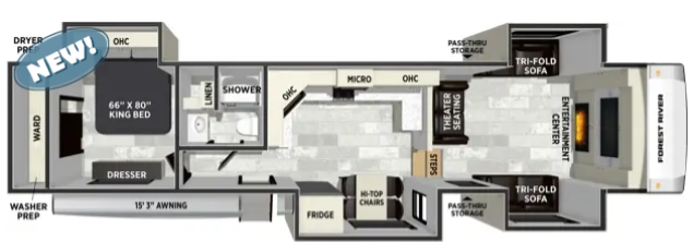 View 2027 Forest River Wildcat 36FL complete specs and manufacturer brochures