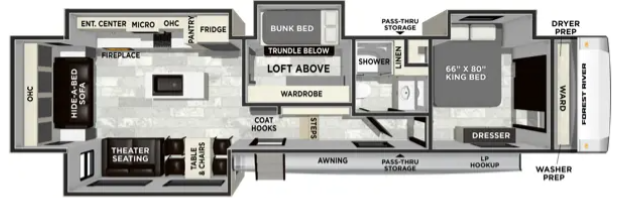 View 2027 Forest River Wildcat 36MB complete specs and manufacturer brochures