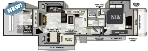 View 2027 Forest River Wildcat 38DEN complete specs and manufacturer brochures