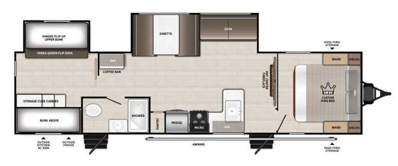 View 2027 Forest River Wildwood 32BHDS complete specs and manufacturer brochures