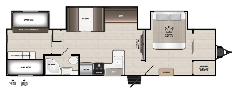 View 2027 Forest River Wildwood 33TS complete specs and manufacturer brochures