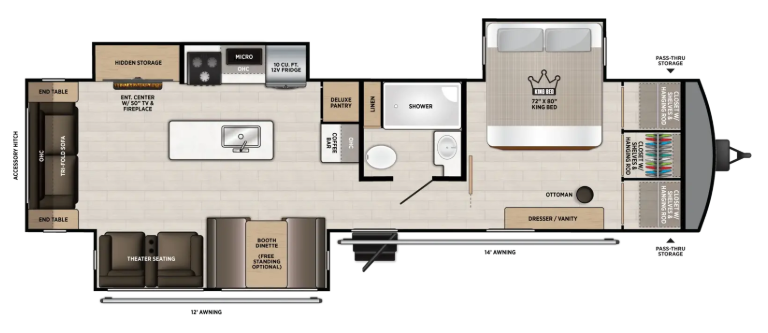View 2027 Forest River Wildwood Heritage Glen 308RL complete specs and manufacturer brochures