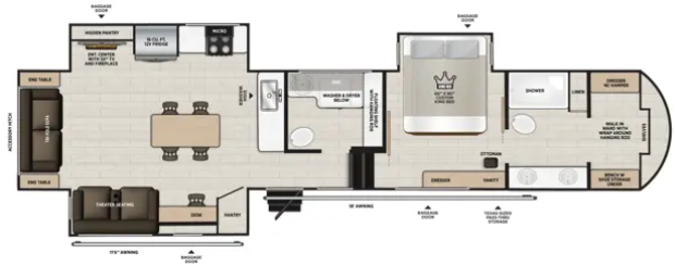 View 2027 Forest River Wildwood Heritage Glen 380WDR complete specs and manufacturer brochures