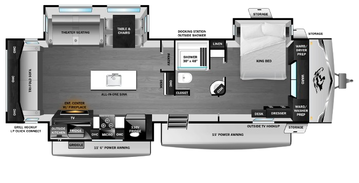 View 2027 Highland Ridge Open Range 3X 322RLS complete specs and manufacturer brochures
