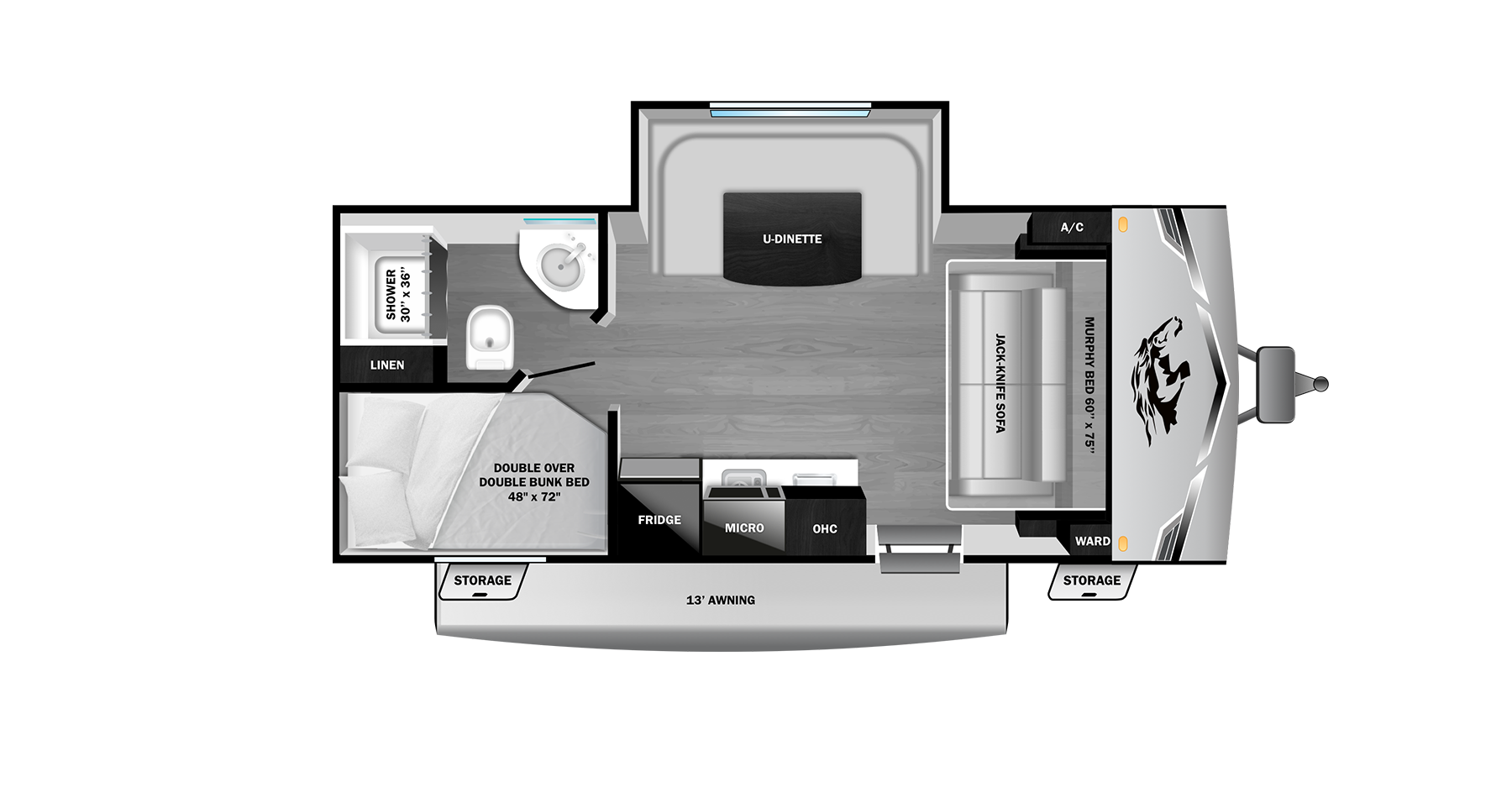 View 2027 Highland Ridge Open Range Colt 18MBS complete specs and manufacturer brochures