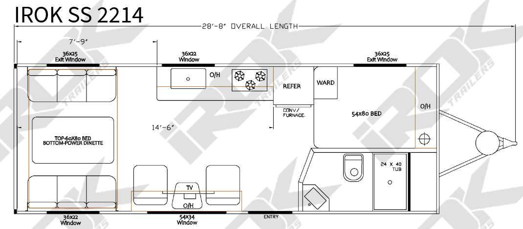 View 2027 Irok Trailers SS 2214 complete specs and manufacturer brochures