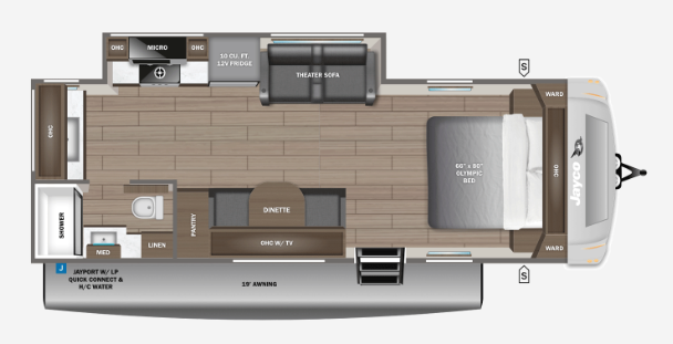View 2027 Jayco Eagle 230MLCS complete specs and manufacturer brochures