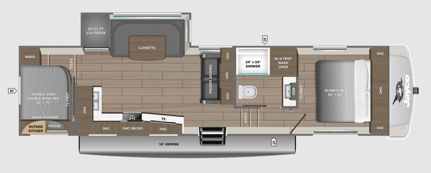 View 2027 Jayco Eagle 29DDB complete specs and manufacturer brochures