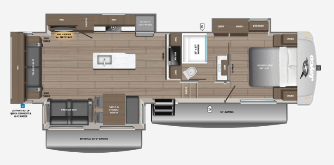 View 2027 Jayco Eagle 31RLT complete specs and manufacturer brochures