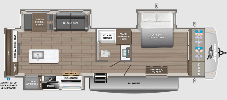 View 2027 Jayco Eagle 320MKTS complete specs and manufacturer brochures