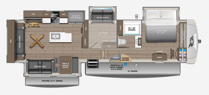 View 2027 Jayco Eagle 355MBQS complete specs and manufacturer brochures