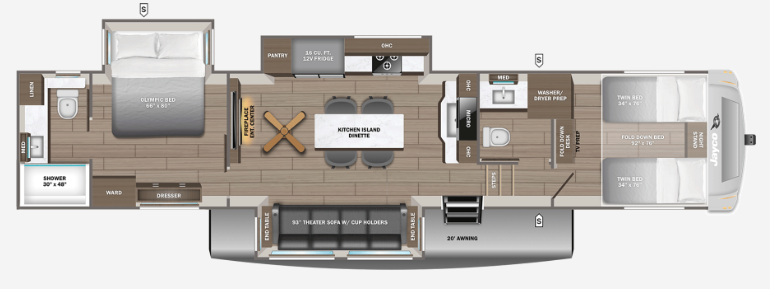 View 2027 Jayco Eagle 367TBTS complete specs and manufacturer brochures