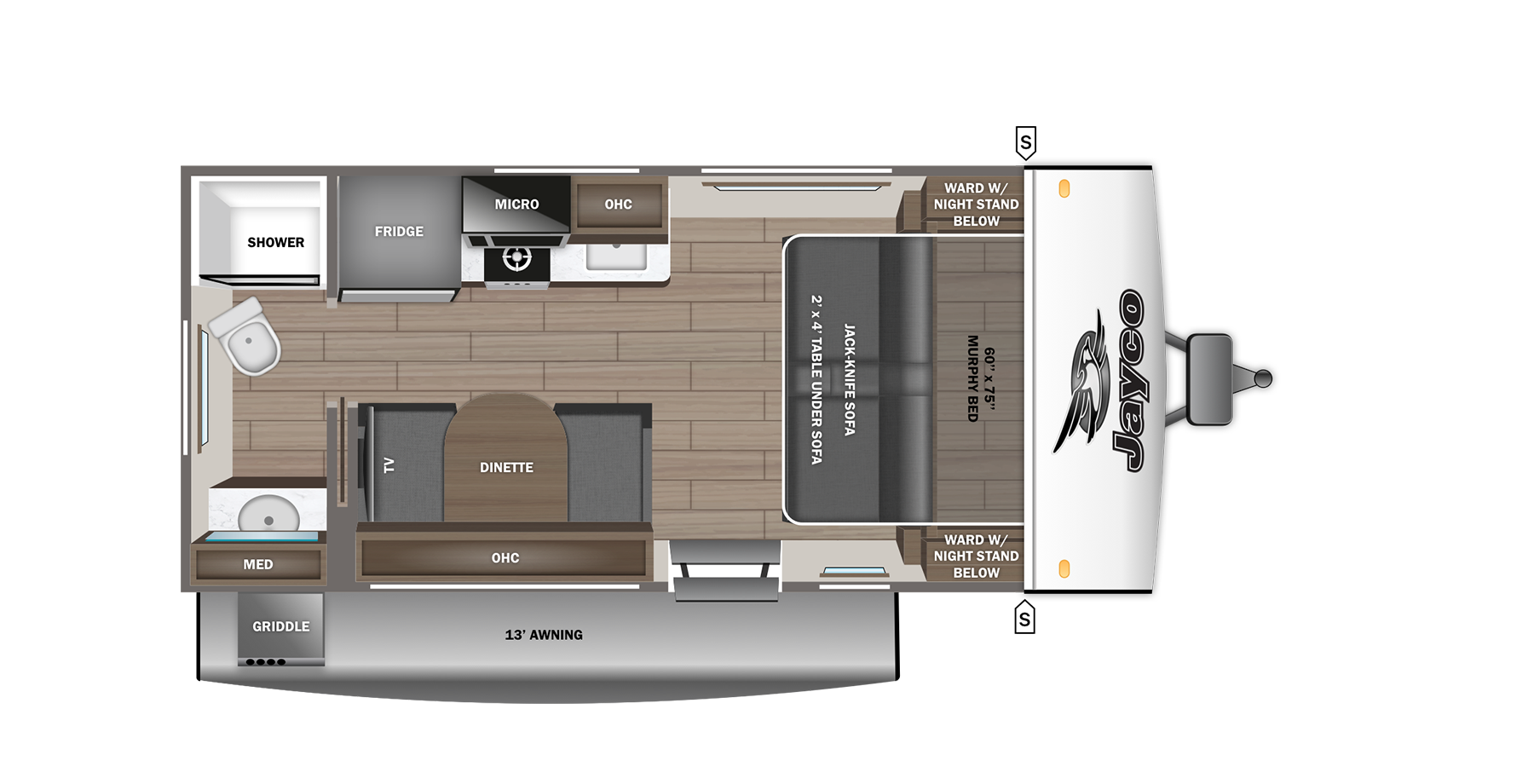 View 2027 Jayco Jay Feather Air 15MRB complete specs and manufacturer brochures