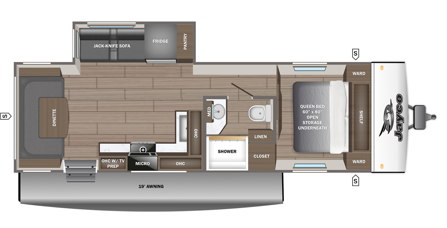 View 2027 Jayco Jay Feather SL 25RLSL complete specs and manufacturer brochures
