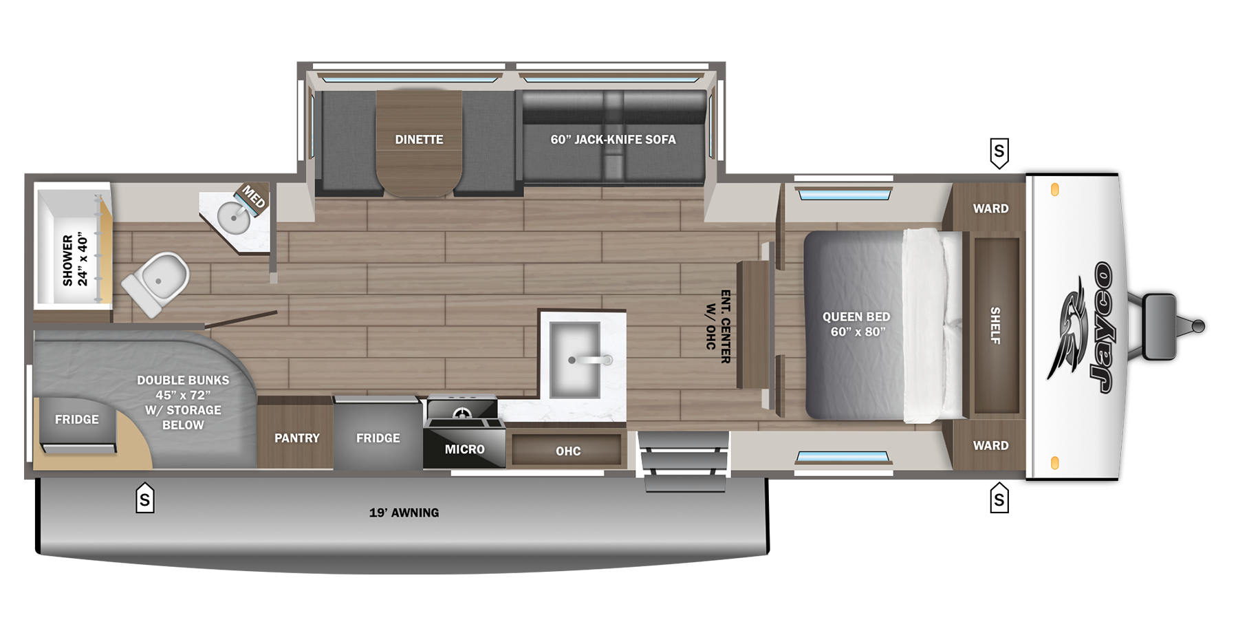 View 2027 Jayco Jay Feather SL 26BHSL complete specs and manufacturer brochures