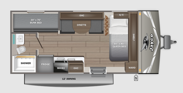 View 2027 Jayco Jay Flight 175BHW complete specs and manufacturer brochures