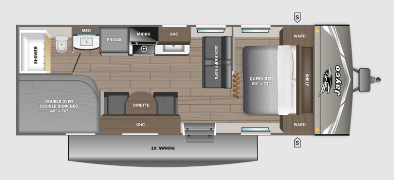 View 2027 Jayco Jay Flight 260BHW complete specs and manufacturer brochures