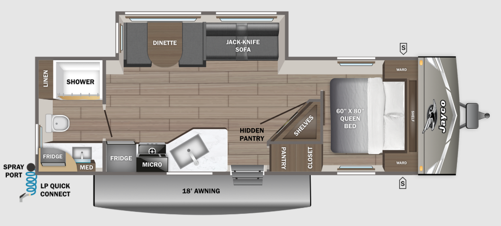 View 2027 Jayco Jay Flight 265MWS complete specs and manufacturer brochures