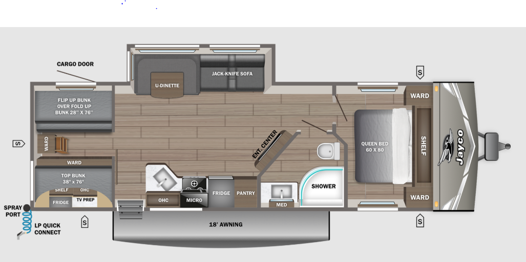 View 2027 Jayco Jay Flight 295TBS complete specs and manufacturer brochures