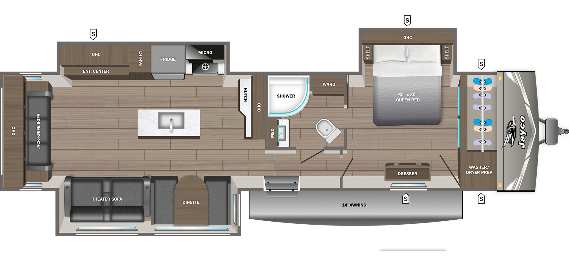 View 2027 Jayco Jay Flight 334RTS complete specs and manufacturer brochures