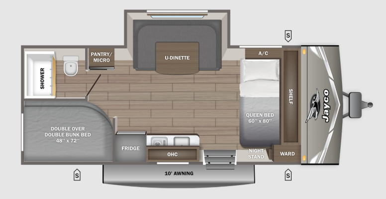 View 2027 Jayco Jay Flight Sport Edition 178DBSW complete specs and manufacturer brochures