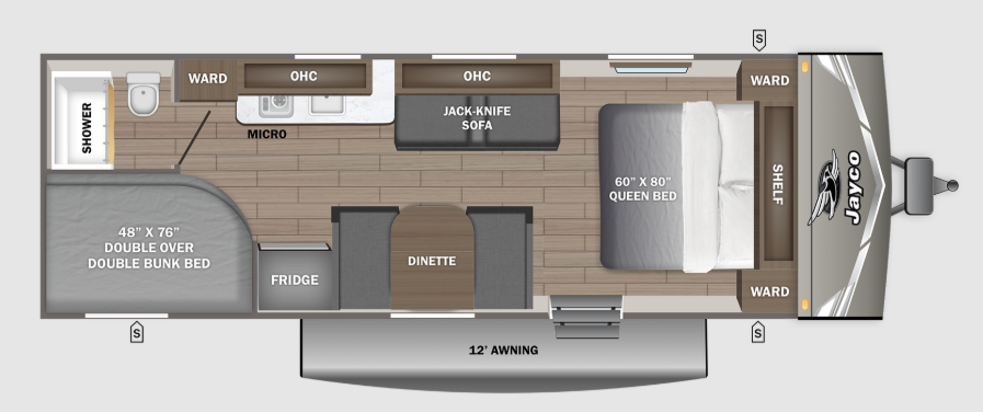 View 2027 Jayco Jay Flight Sport Edition 250BH complete specs and manufacturer brochures