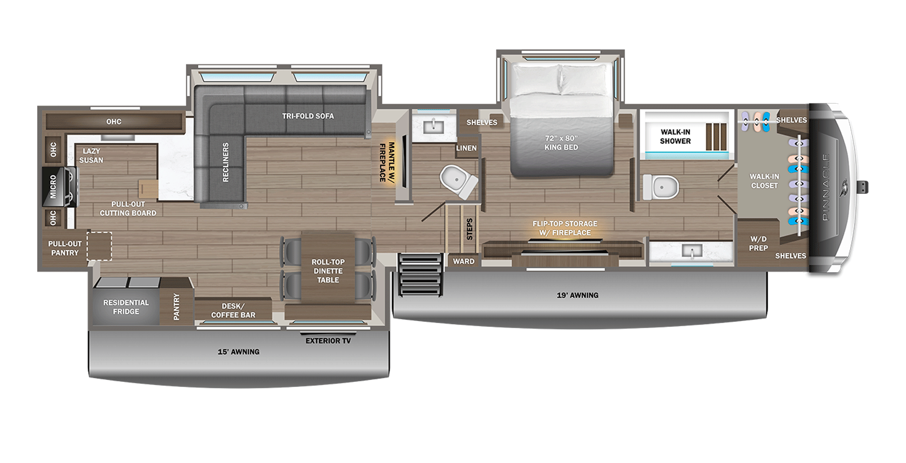 View 2027 Jayco Pinnacle 38FBRK complete specs and manufacturer brochures