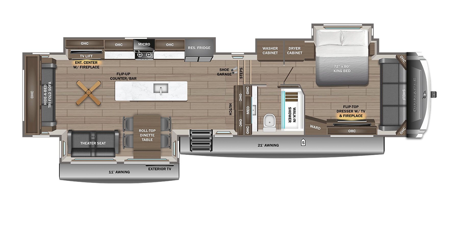 View 2027 Jayco Pinnacle 38SSWS complete specs and manufacturer brochures